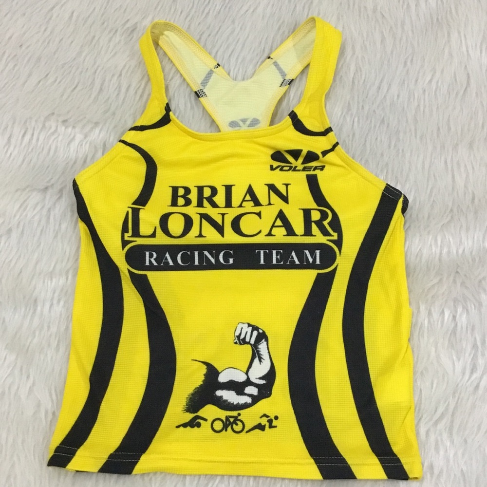 Voler women’s yellow cycling razor back top